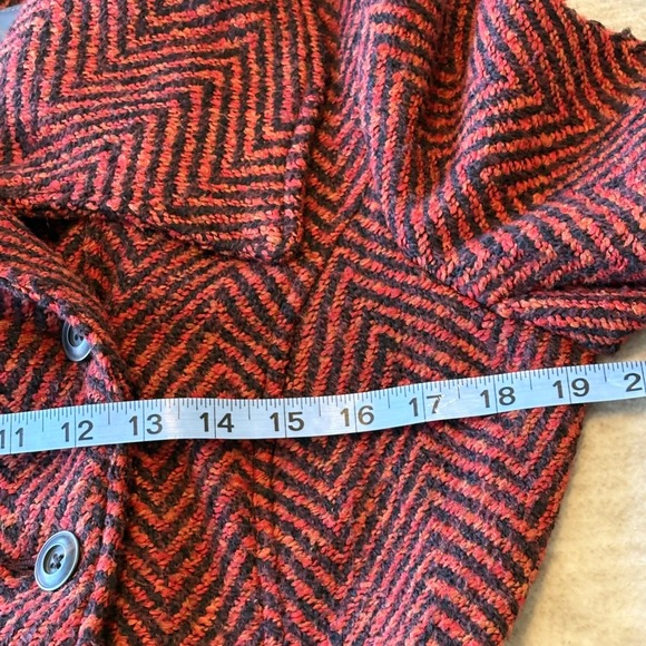 Free People Patricia Peplum Tweed Jacket Size 10 Double Breasted Pea Coat Warm - Picture 12 of 14